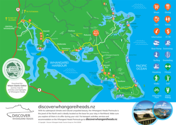 Discover Whangarei Heads Activities, Services and Road Map