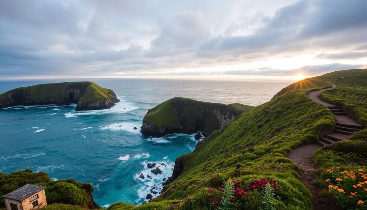 Coastal views along the Te Whara Loop trail